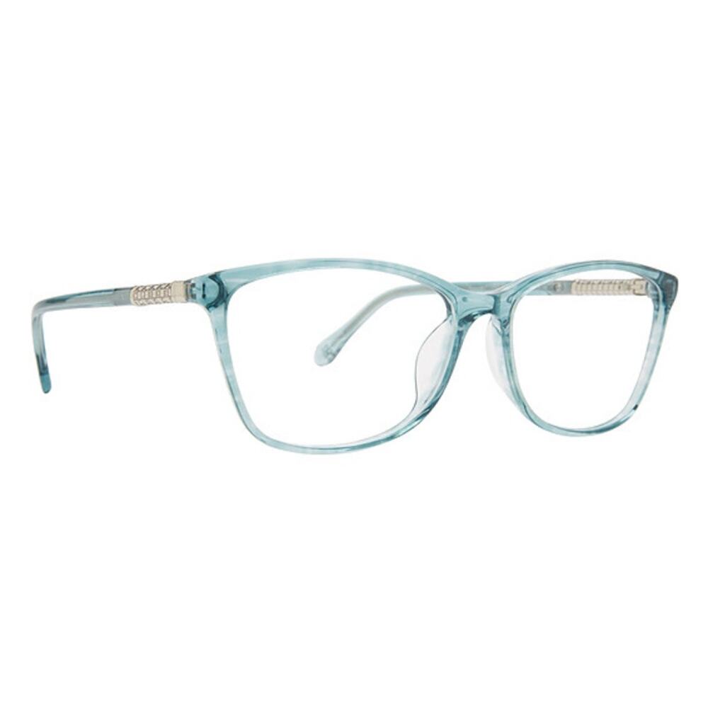 NEW Badgley Mischka Teddi International Fit turquoise blue eyeglasses